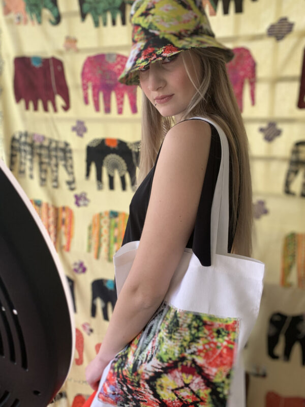 bucket hat and bag in cotton by pepperose